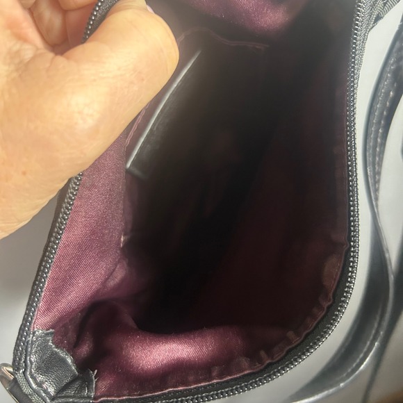 Coach Signature C Monogram Canvas Leather Crossbody Bag Black Silver Hardware - Picture 7 of 8